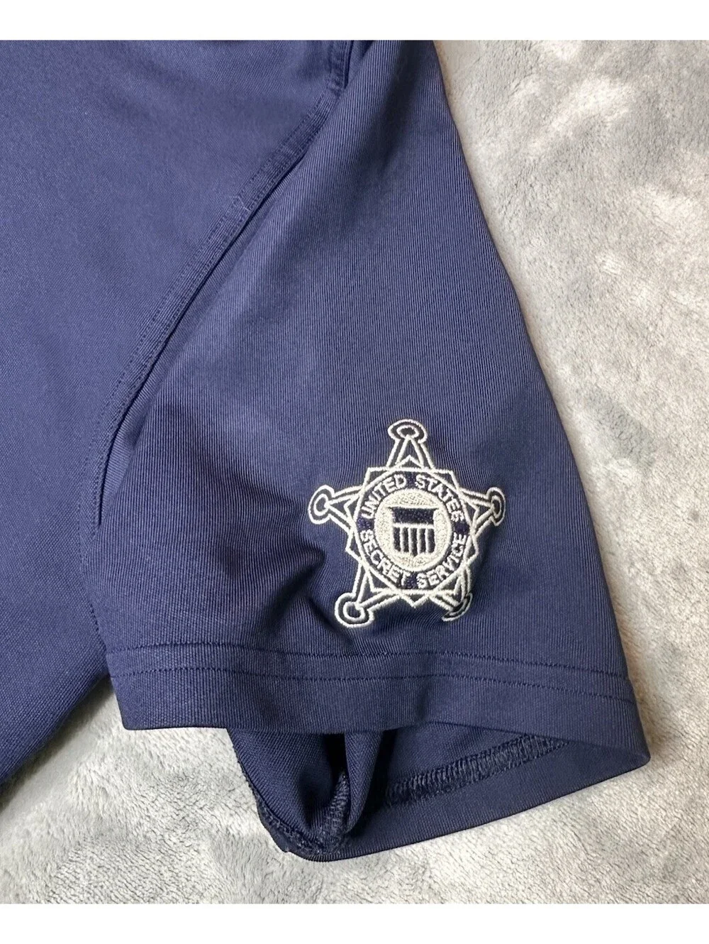 Secret Service Under Armour Polo Shirt Large Blue Shirt